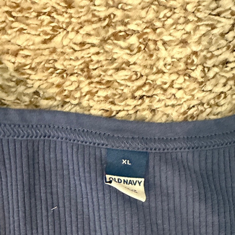 Old Navy Blue Ribbed Scoop Neck Top - Picture 2 of 3